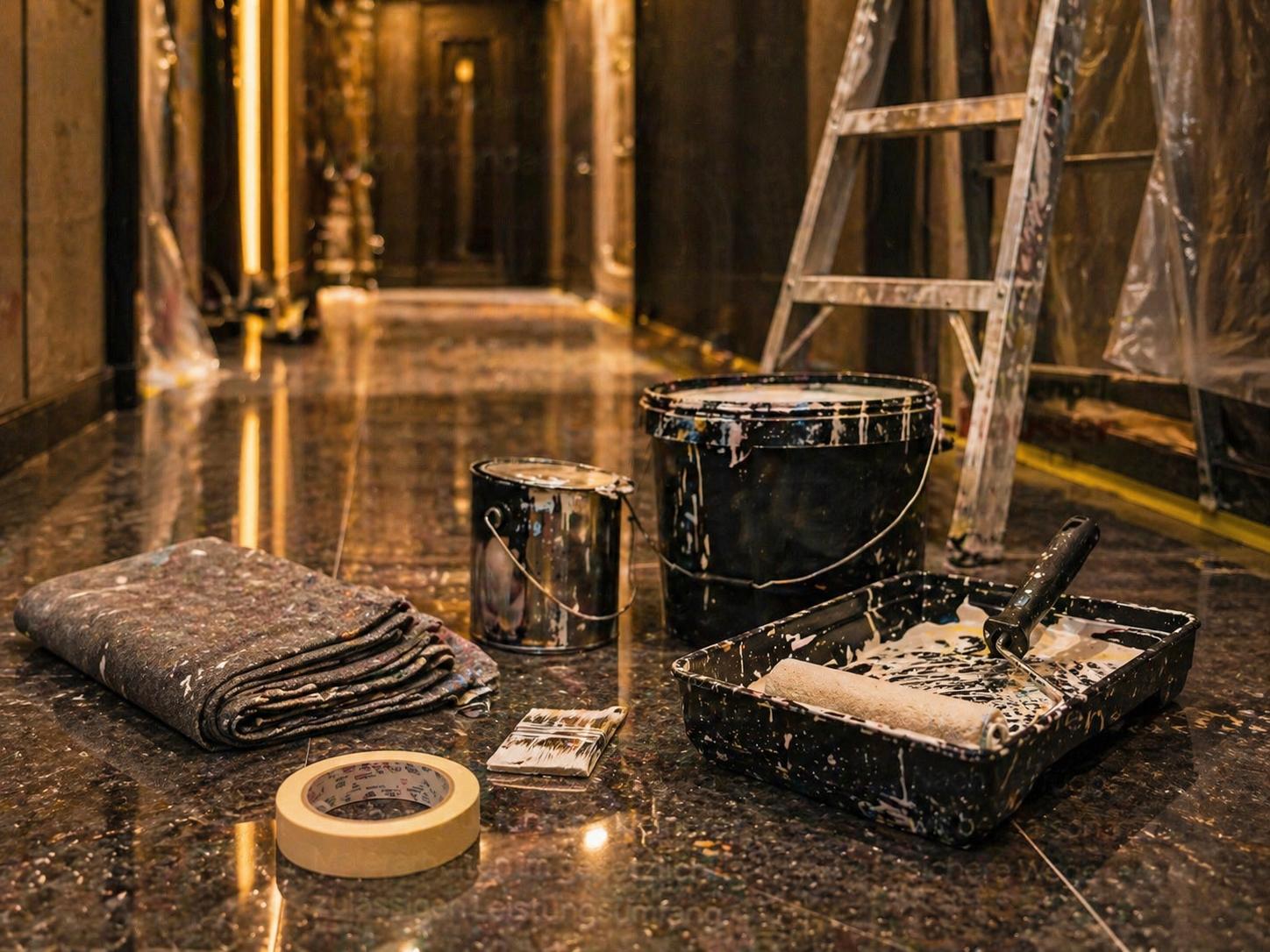 Malerarbeiten im Kleinunternehmen